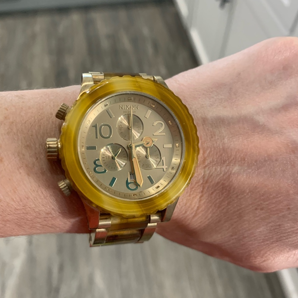 Two tone gold Nixon Chrono 42-20 ladies watch